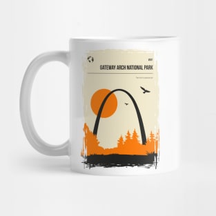 Gateway Arch St Louis National Park Vintage Travel Poster Mug